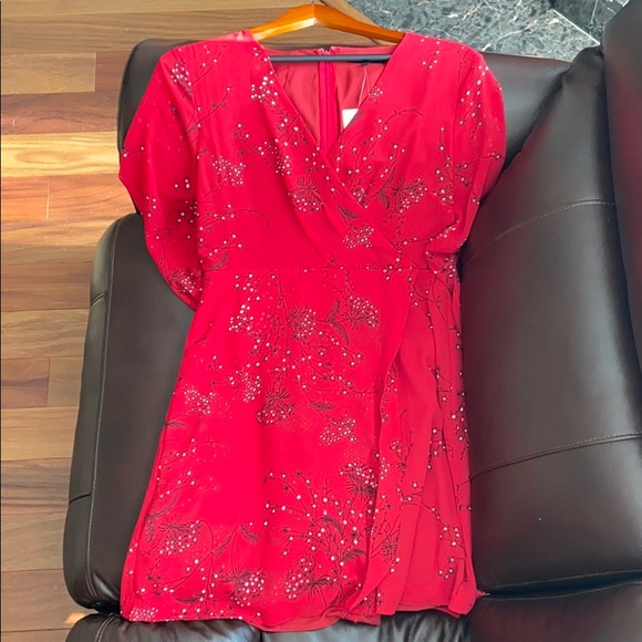 Madewell Hazelwood Floral RED NWT - Picture 3 of 14